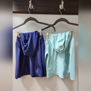 GUC GAP 2 Hooded Swim Sun Shirts Aqua/mint & Navy 4t